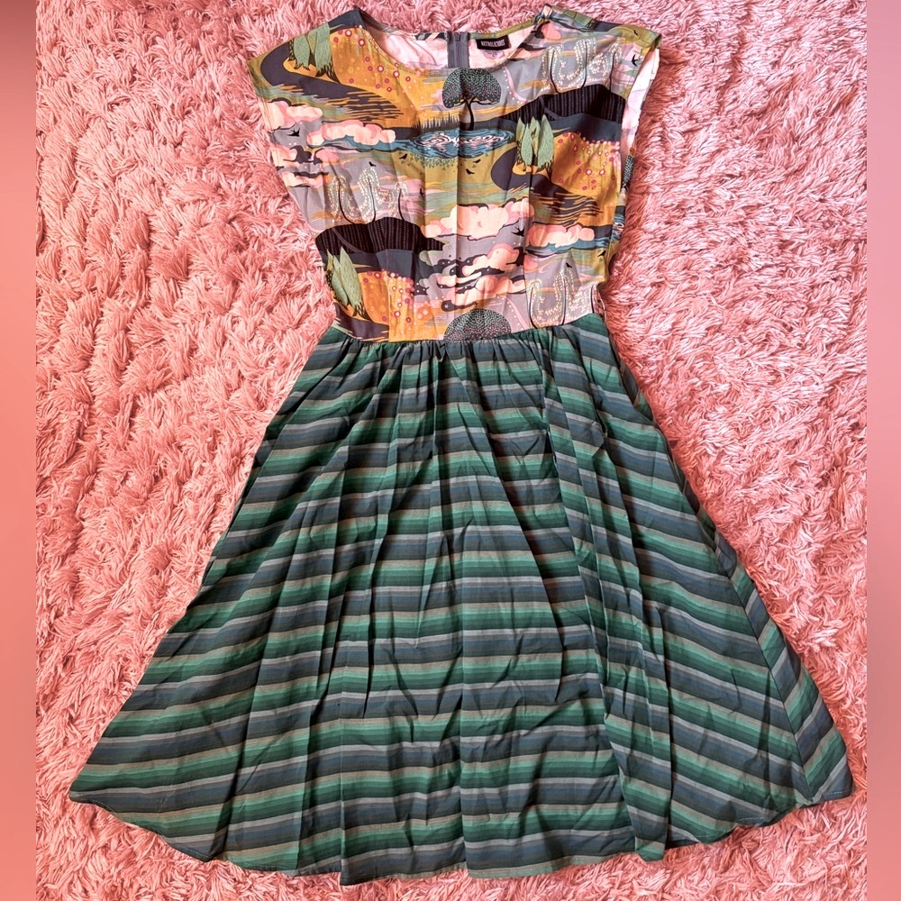 Retrolicious ModCloth Scenic Twofer Cotton Dress